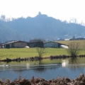 IMG 1245 Hraški bajer (ribnik Hraše) s Smledniškim Starim gradom