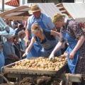 IMG 1372 Krompirjeva povorka-Godlarji-prikaz prebiranja krompirja po starem