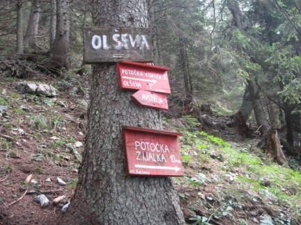 IMG 2616 Olševa-oznake pod Potočko zijalko