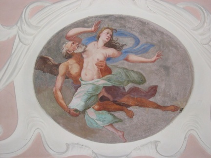 138 3861 Freska na stropu sobe Marije Terezije (Štatenberg)