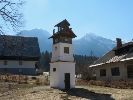 IMG 4049 Zoisov stolp z uro v Bohinjski Bistrici